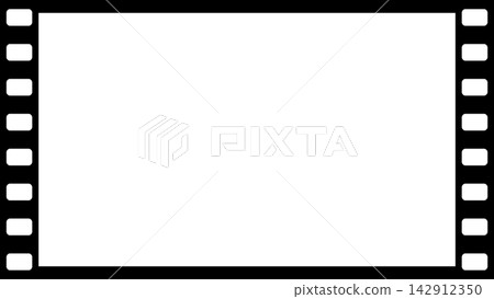具有模擬照片或膠片質感的相框。透明背景。 16:9 寬高比。 142912350