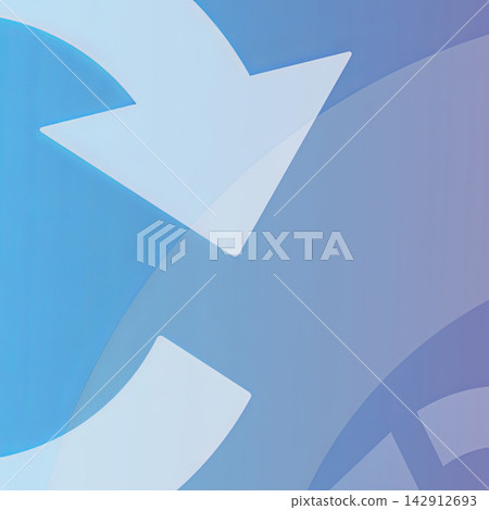 Illustration of a curved arrow 142912693