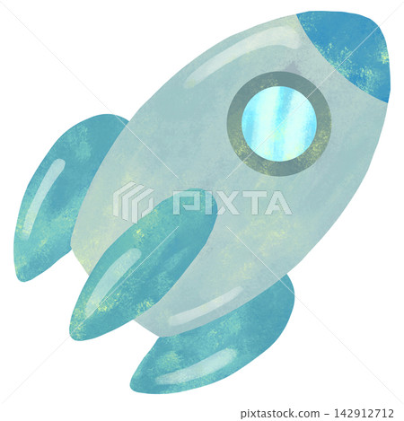 簡單可愛的火箭插畫 簡單可愛的火箭插畫 142912712