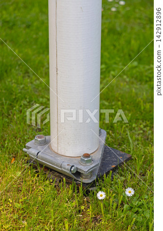 Hinged Flagpole Base Mount Hinged Flagpole Base Mount 142912896