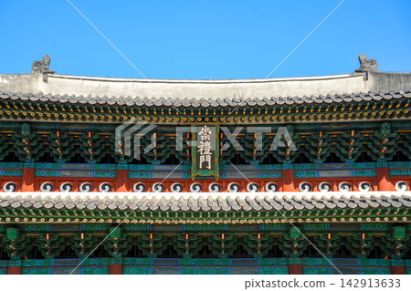 Sungnyemun Nameplate with Traditional Korean Architectural Painting Dancheong 142913633