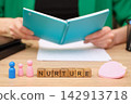 Exploring the essence of nurture with colorful figures and creativity in an inspiring workspace 142913718