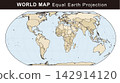 World map using the Equal Earth projection 142914120