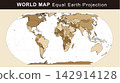 World map using the Equal Earth projection 142914128