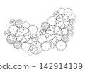 architecture drawing plant tree top view plan black vegetation vector. design nature architectural landscape set element illustration bush garden flora sapling minimal. architect isolated. 142914139