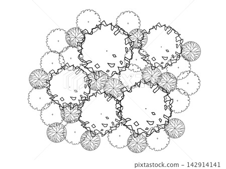 architecture drawing plant tree top view plan black vegetation vector. design nature architectural landscape set element illustration bush garden flora sapling minimal. architect isolated. architecture drawing plant tree top view plan black vegetation vector. design nature architectural landscape set element illustration bush garden flora sapling minimal. architect isolated. 142914141