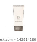 Illustration of sunscreen, UV protection, and makeup base. Illustration of sunscreen, UV protection, and makeup base. 142914180