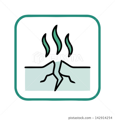 Simple line art icon representing cleanliness, soap use, or health practices. Simple line art icon representing cleanliness, soap use, or health practices. 142914254