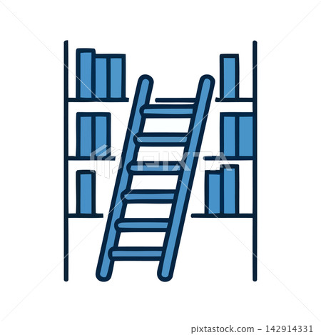 Minimalist vector icon representing career advancement, development, progress, or building towards professional success. Minimalist vector icon representing career advancement, development, progress, or building towards professional success. 142914331