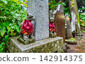 Stone Inari Fox at Osugi-jinja Shrine in Ibaraki, Japan 142914375