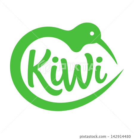 Green Kiwi Bird Logo Illustration 142914480