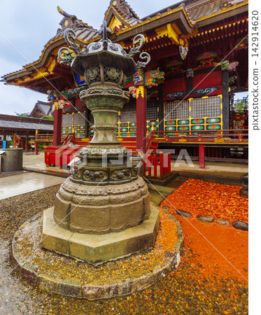 Cast Bronze Lantern at Osugi Shrine, Ibaraki, Japan 142914620