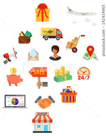 Online Shopping Infographics 142914905