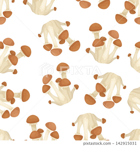 Mushroom Seamless Pattern. Vector Illustration. Mushroom Background with Honey Agaric Mushroom Clusters. Autumn Woodland Surface Design for Fabric, Textile, Wrapping Paper, Wallpaper, Packaging Mushroom Seamless Pattern. Vector Illustration. Mushroom Background with Honey Agaric Mushroom Clusters. Autumn Woodland Surface Design for Fabric, Textile, Wrapping Paper, Wallpaper, Packaging 142915031