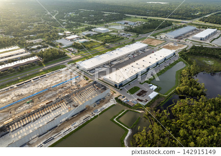 New logistics center construction site planning. Project management in the USA distribution industry New logistics center construction site planning. Project management in the USA distribution industry 142915149