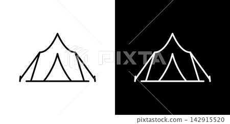 Camping Tent Line Icon Set. Outdoor Adventure, Travel, And Nature Exploration Outline Symbol Collection. Perfect For Camping Gear, Hiking, And Wilderness Activities. Isolated Vector Illustration Camping Tent Line Icon Set. Outdoor Adventure, Travel, And Nature Exploration Outline Symbol Collection. Perfect For Camping Gear, Hiking, And Wilderness Activities. Isolated Vector Illustration 142915520