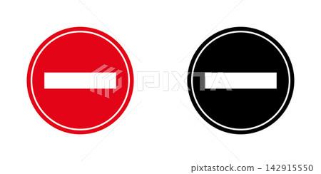 No Entry Traffic Sign Solid Icon Set. Road Safety, Prohibition, And Access Restriction Silhouette Symbol Collection. Traffic Regulation. Isolated Vector Illustration No Entry Traffic Sign Solid Icon Set. Road Safety, Prohibition, And Access Restriction Silhouette Symbol Collection. Traffic Regulation. Isolated Vector Illustration 142915550