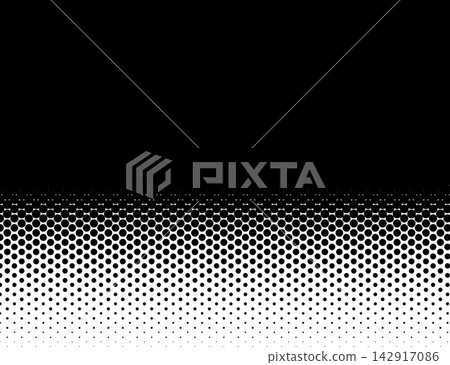 Black and White Halftone Dot Gradient Background With Retro Pop Art Texture Pattern. Black and White Halftone Dot Gradient Background With Retro Pop Art Texture Pattern. 142917086