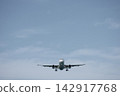 A huge passenger plane is landing in airport of Phuket, Thailand, a bottom view  142917768
