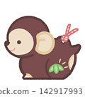 New Year's Zodiac Monkey Figurine 142917993