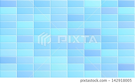 Blue ceramic tile background, seamless rectangular mosaic pattern for bathroom wall and floor. Blue ceramic tile background, seamless rectangular mosaic pattern for bathroom wall and floor. 142918005