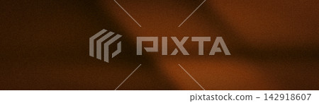 Modern wide abstract grainy background with luxury dark brown orange and black tones 142918607