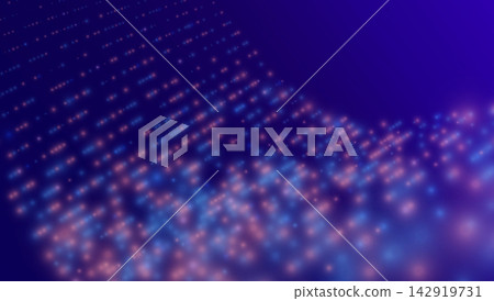 Futuristic technology background. Glowing blue and pink particles flowing through digital space. Abstract data wave for innovation, networking, media or tech design. Vector illustration Futuristic technology background. Glowing blue and pink particles flowing through digital space. Abstract data wave for innovation, networking, media or tech design. Vector illustration 142919731
