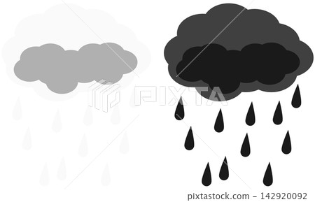 雨圖示插圖集 / 雨和天氣插圖素材 142920092