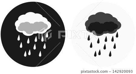 雨圖示插圖套裝,圓形背景 / 雨和天氣插圖素材 雨圖示插圖套裝,圓形背景 / 雨和天氣插圖素材 142920093