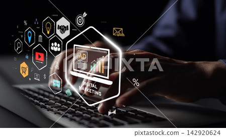 Online Ads Strategy and Digital Content Marketing for Business Growth Muxer 142920624