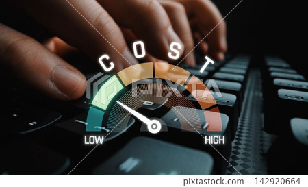 Expense control gauge showing low to high spending level Marrow Expense control gauge showing low to high spending level Marrow 142920664