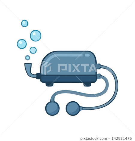 Vector icon representing air purification technology, freshness, and clean indoor environment for design use. 142921476