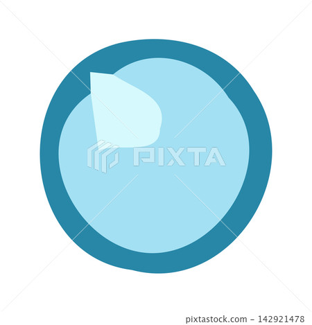 Clean and modern light blue circular element, perfect for graphic design or website layouts. Clean and modern light blue circular element, perfect for graphic design or website layouts. 142921478