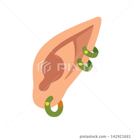 Simple and adorable ear contour drawing, perfect for tattoo design or fashion graphics. Simple and adorable ear contour drawing, perfect for tattoo design or fashion graphics. 142921681