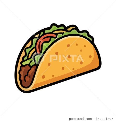 Vibrant illustration of a pizza slice resting on tropical leaves, perfect for food or restaurant concepts. Vibrant illustration of a pizza slice resting on tropical leaves, perfect for food or restaurant concepts. 142921897
