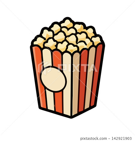 Cute cartoon illustration of a sweet cupcake pop dessert, perfect for bakery or party themes. 142921903