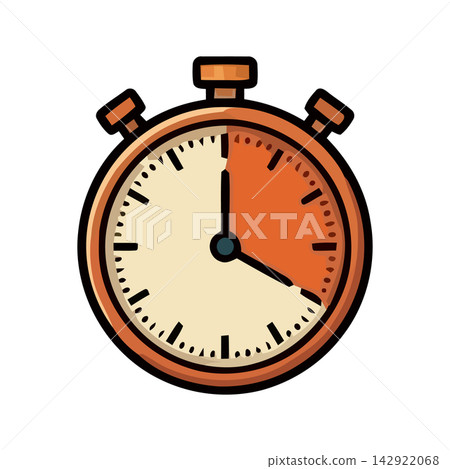 Cute and charming cartoon clock icon suitable for time-related designs, websites, or education. Cute and charming cartoon clock icon suitable for time-related designs, websites, or education. 142922068