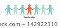 Illustration of people holding hands - Leadership 142922110