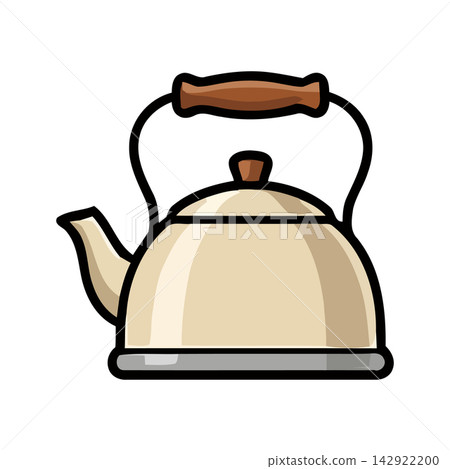 Minimalist vector illustration of an old-fashioned coffee pot, ideal for kitchen, cafe, and beverage themed design elements. Minimalist vector illustration of an old-fashioned coffee pot, ideal for kitchen, cafe, and beverage themed design elements. 142922200