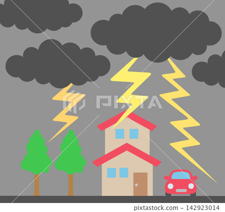 Lightning strike icon Lightning strike icon 142923014