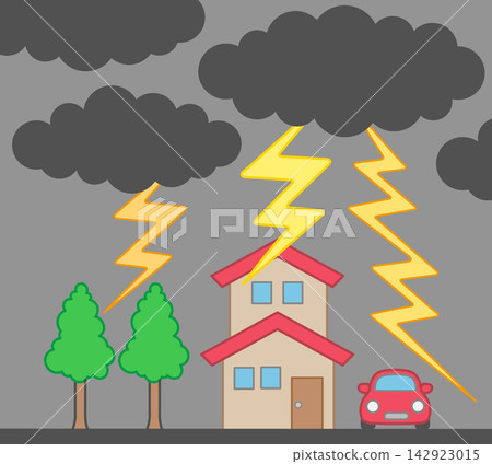 Lightning strike icon Lightning strike icon 142923015