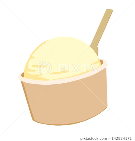 杯子裡的冰淇淋插圖 杯子裡的冰淇淋插圖 142924171