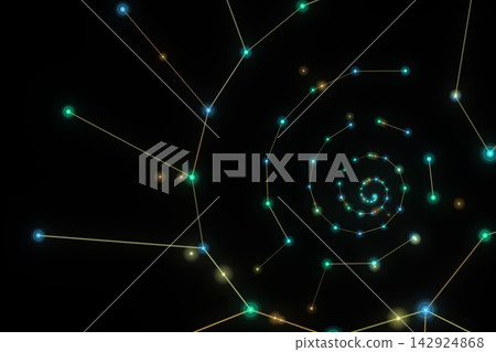 A swirling network of light spreading in the darkness A swirling network of light spreading in the darkness 142924868
