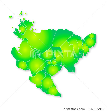 Saga prefecture and municipalities map Saga prefecture and municipalities map 142925945