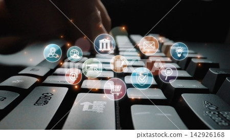 Digital Service Ecosystem and Business Icon Network Marrow Digital Service Ecosystem and Business Icon Network Marrow 142926168