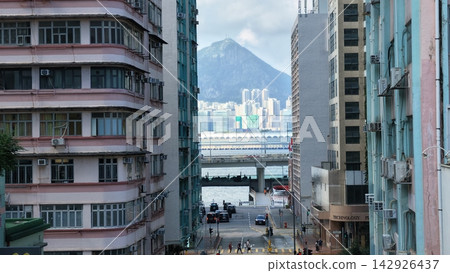 Hong Kong Sept 5 2026 North Point street Victoria Harbour view Hong Kong Sept 5 2026 North Point street Victoria Harbour view 142926437
