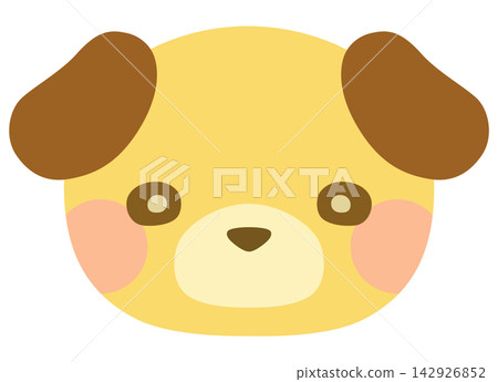 簡單可愛的狗狗插畫向量素材 簡單可愛的狗狗插畫向量素材 142926852