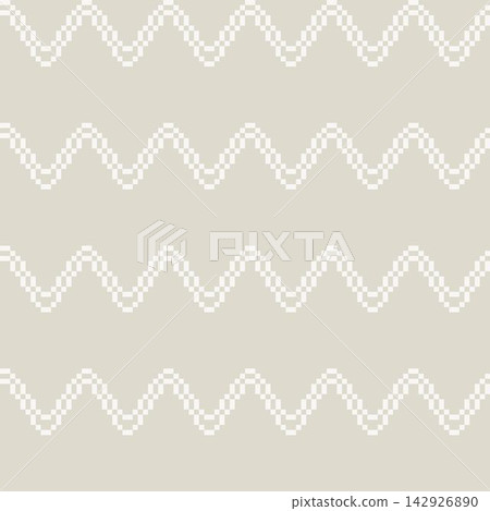 Beige Chevron Knitting Grid seamless pattern design for fashion and home textiles, graphics, knitwear and backgrounds 142926890