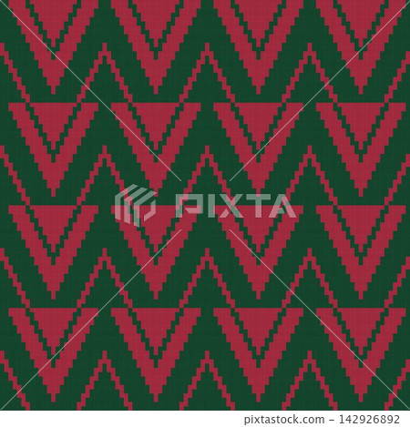 Christmas Chevron Knitting Grid seamless pattern design for fashion and home textiles, graphics, knitwear and backgrounds Christmas Chevron Knitting Grid seamless pattern design for fashion and home textiles, graphics, knitwear and backgrounds 142926892