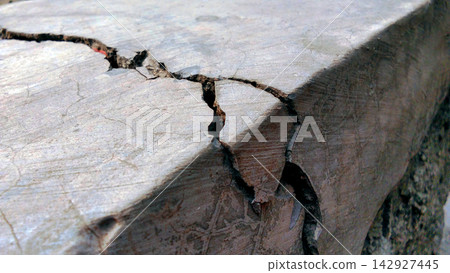 Deep Crack on Concrete Edge Deep Crack on Concrete Edge 142927445